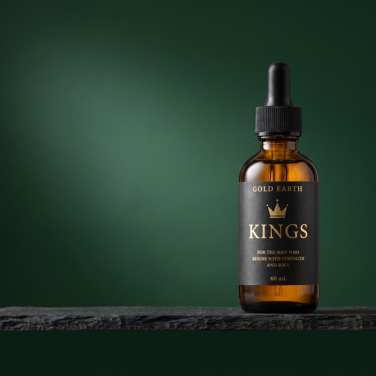 Kings oil softening beard and conditioning the skin beneath