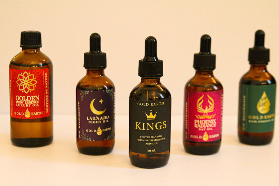 Gold Earth multi-award-winning natural beauty oils handcrafted in Wiltshire UK
