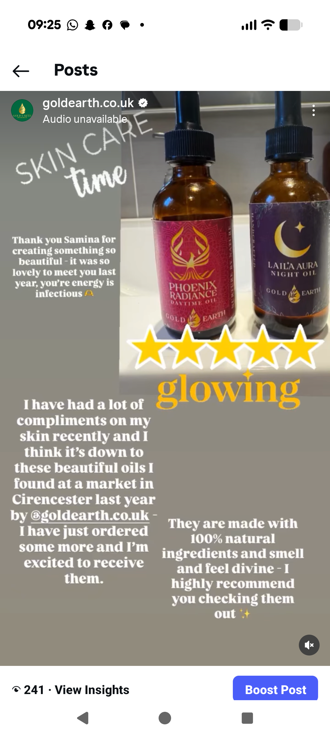 Gold Earth Instagram Reel of Laila and Phoenix reviews