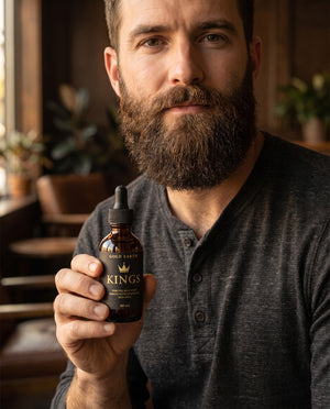 Man working Gold Earth Kings through his beard