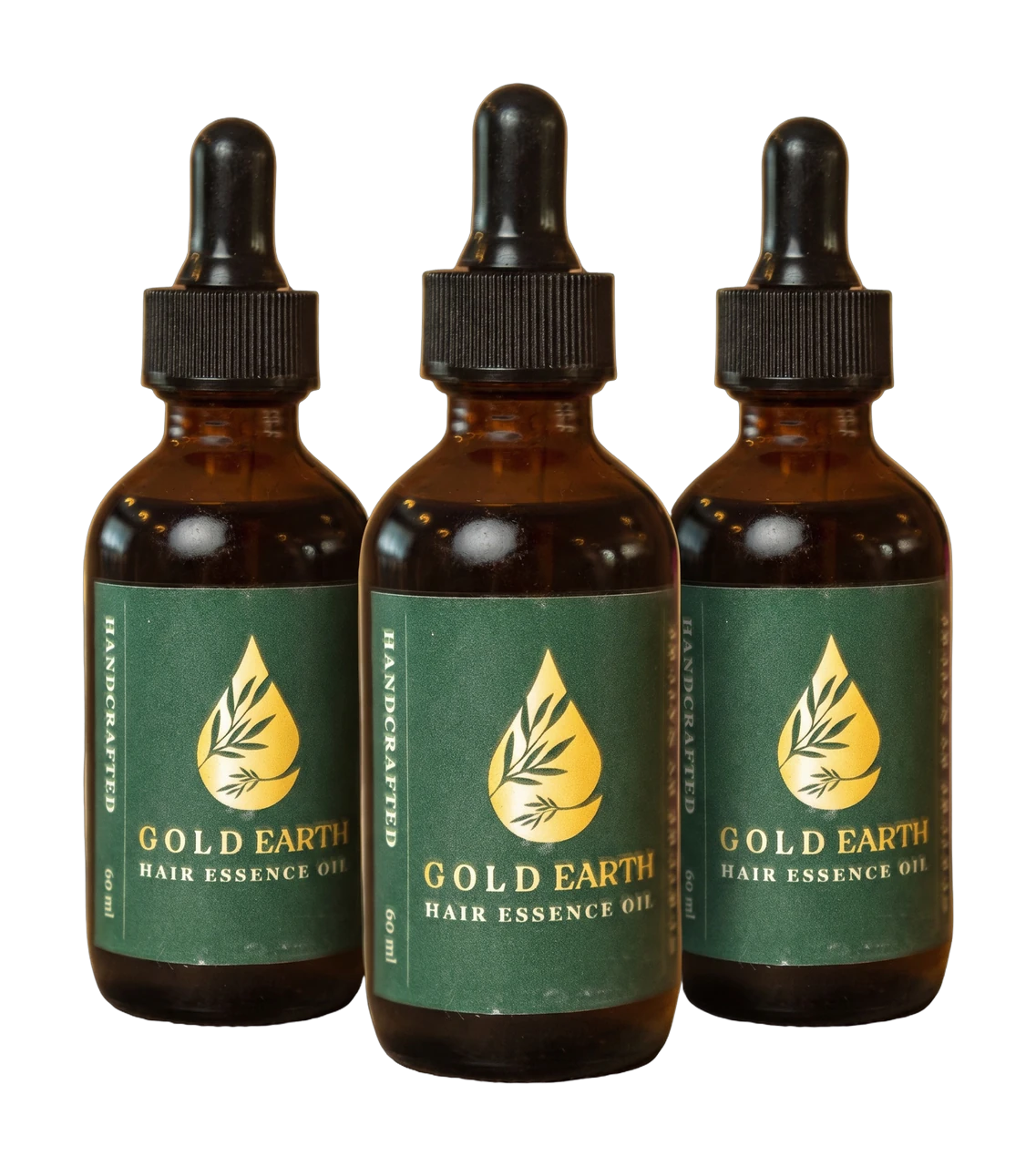 Gold Earth Hair Essence 3-Bottle Bundle | Rosemary Hair & Scalp Oil for Men & Women | 3-Month Ritual